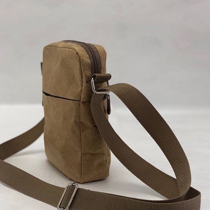 Сумка Ranzel Bags «Bender Kraft», крафт, тайвек, бежевая, фото 3.