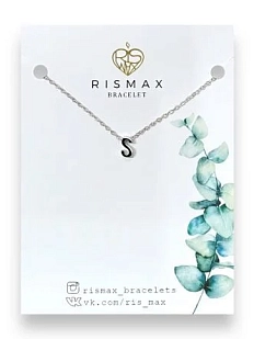 Подвеска ручной работы на цепочке с буквой S, нержавеющая сталь