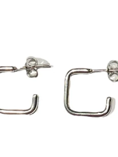 Минималистичные квадратные серёжки-гвоздики, ювелирная сталь