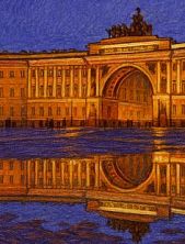 Картхолдер двойной DARI DARI «Ночная Дворцовая площадь», экокожа