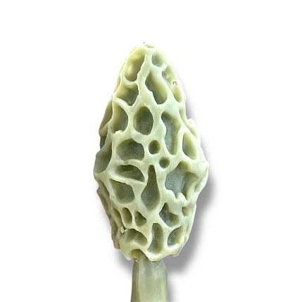 Свеча ручной работы «Гриб Сморчок», хаки, фото 1.