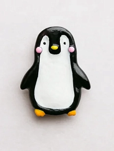 Брошь Радость Рядом «Пингвиненок», полимерная глина