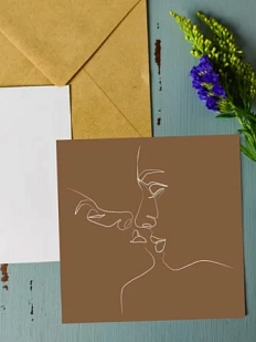 Нюдовая открытка DARI DARI №1, квадратная