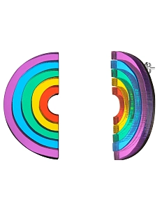 Серьги Monolama «Радуга», оргстекло, переработанный пластик