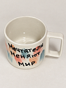 Кружка ручной работы Hands in Clay «Мечтатели меняют мир», красно-синяя, керамика, 450 мл, превью фото 2