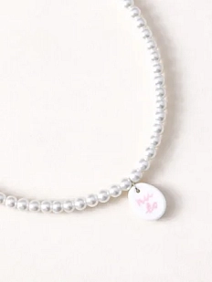 Чокер ручной работы Радость Рядом с подвеской «Пиво», полимерная глина, бисер, розовый