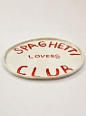 Тарелка ручной работы ММ керамика «Spaghetti lovers club», 23 см, превью фото 2