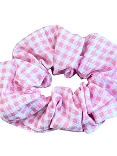 Резинка для волос АМИ (Ami lé sac) «Розовая клетка», хлопок