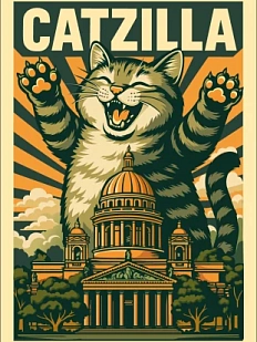 Магнит СОКОЛ (Falcon home) «Catzilla»