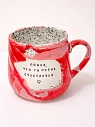 Кружка ручной работы Тата вытворяет/NF ceramics «Помни, что ты очень счастливая», красная, керамика, 600 мл, превью фото 2