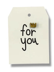 Бирка для подарка ВОЕ «For You», объемная, 5 х 3 см