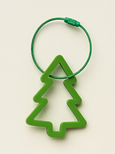 Брелок, обвес на сумку «Ёлочка», светло-зелёный, 6 см