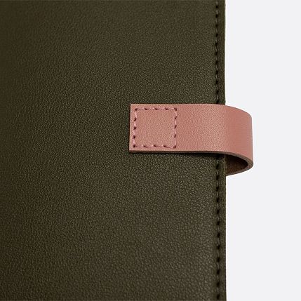Обложка органайзер для документов с ремешком Kokosina bags, искусственная, хаки, фото 2.