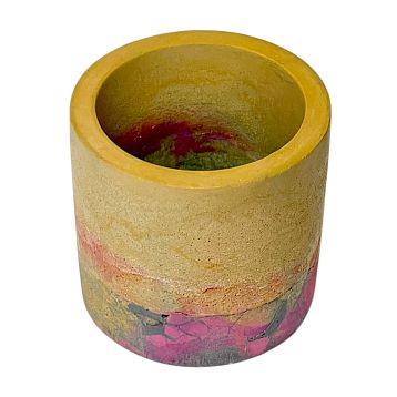 Кашпо Детали решают «Маленькая деталь», бетонное, песочный с разводами, фото 3.