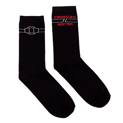 Носки Barking Store «Свободу ногам», р-р 35-40, чёрные, фото 1.