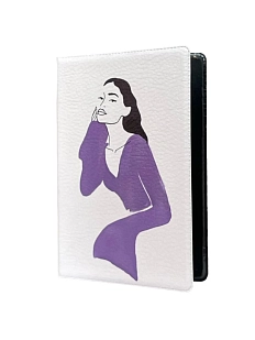 Обложка на паспорт DARI DARI «Девушка в фиолетовом», мягкий кожзам