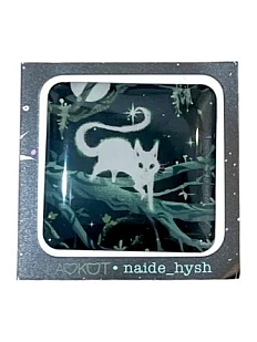 3Д Стикер на телефон Лавкот «Волшебный котик», зелёный, объёмный