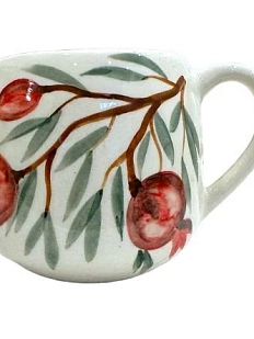 Кружка ручной работы Верба керамика «Гранат», круглая, керамика, 250 мл