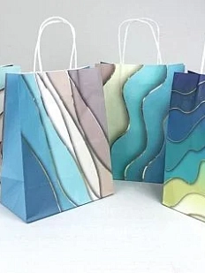 Пакет подарочный Ассорти. Крафт. Витражи, в ассортименте