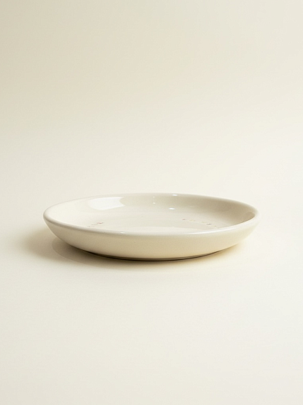 Тарелка ручной работы Катя Гиена «Ты спортик, а я хочу тортик», керамика, 15 см, фото 2.