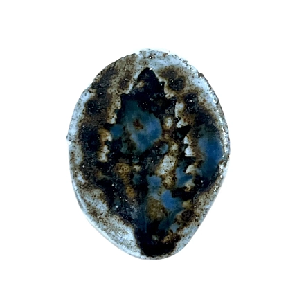 Брошь ручной работы «Лист», тёмно-коричневый, керамика, фото 1.