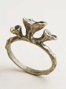 Кольцо из нейзильбера «Грибы»