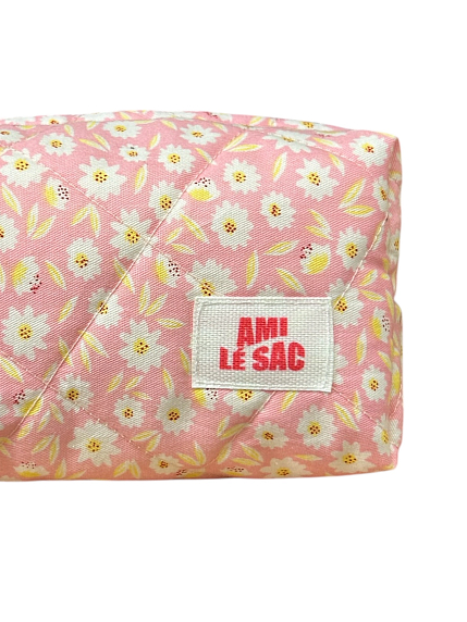 Косметичка ручной работы «Bebesss», белые цветы, фото 3.