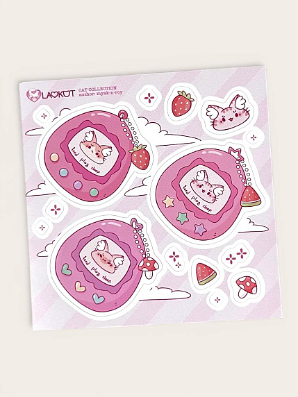 Виниловый стикерпак «Тамагочи», 10х10см, фото 1.