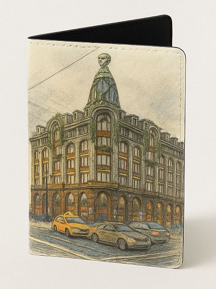 Обложка на паспорт «Дом книги, Санкт-Петербург», искусственная кожа, фото 1.