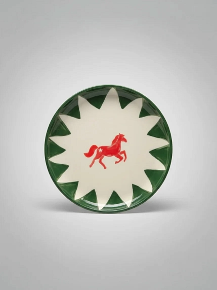 Тарелка ручной работы Йеллоускуп «Лошадь» в ассортименте, керамика, фото 3.