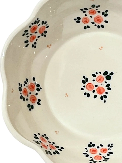 Пиала ручной работы Slowday Ceramics «Розовые цветочки», полуфарфор, 14 см, фото 2.