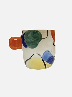 Кружка ручной работы с абстрактным принтом, керамика, разноцветная, 300 мл