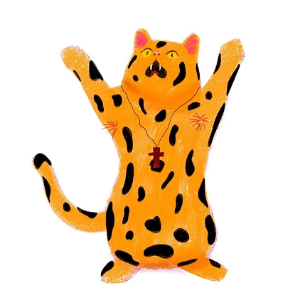 3D Стикер на телефон Pablo Radini «Рыжий кот с пятнышками», объёмный, фото 1.