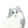 Брошь ручной работы Екатерина Юдо «Бело-серый кот», керамика, превью фото 3