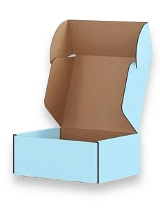 Подарочная коробка, 22 x 16 x 8 см, средняя, голубая