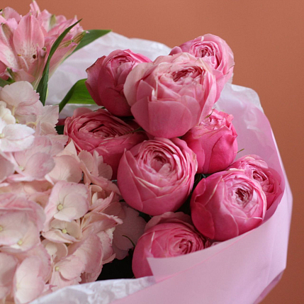 Розовый букет мини, фото 5.