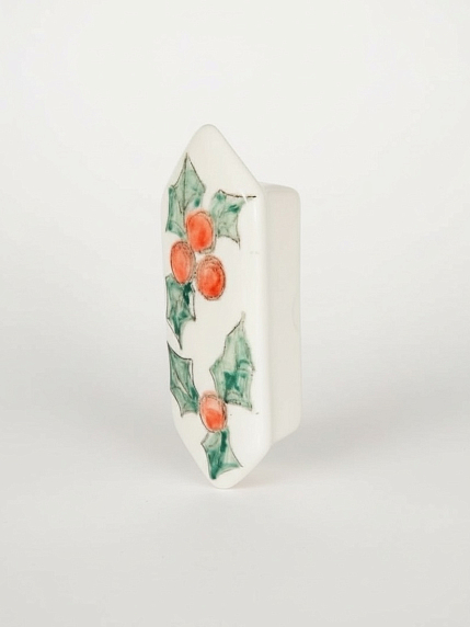 Ёлочная игрушка, конфета «Остролист», керамика, 10 см, фото 2.