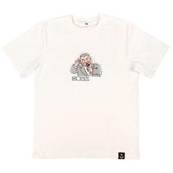 Оверсайз футболка Barking Store «Old school wordle / Жопа», XL жен., белый