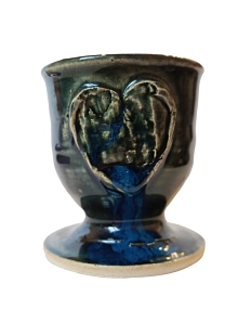 Стопка ручной работы Сердце, керамика, 100 мл