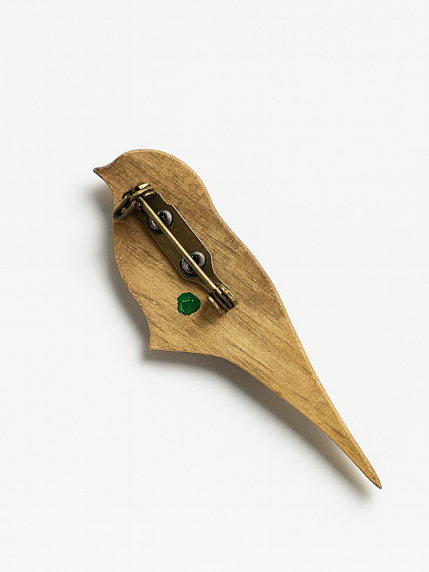 Брошь «Сойка», дерево, фото 2.