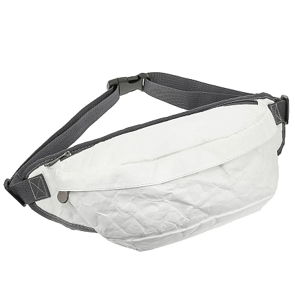 Поясная сумка Ranzel Bags «Baggy White», тайвек, белая, фото 1.