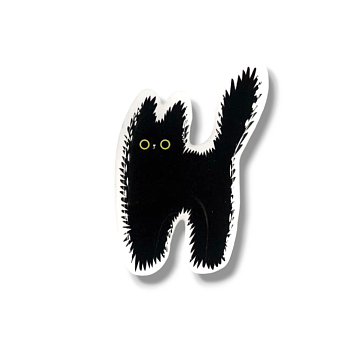 3Д Стикер на телефон «Тревожный котик», объёмный, фото 1.