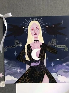 Открытка «Ведьма Луны», 14 х 14 см