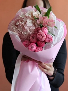 Розовый букет мини