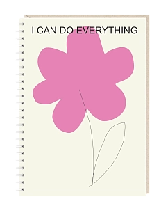 Блокнот Mitrozhe «I can do everything» цветок, А5, 50 листов, бежевый