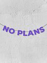 Гирлянда из фиолетовых букв «No plans», превью фото 1