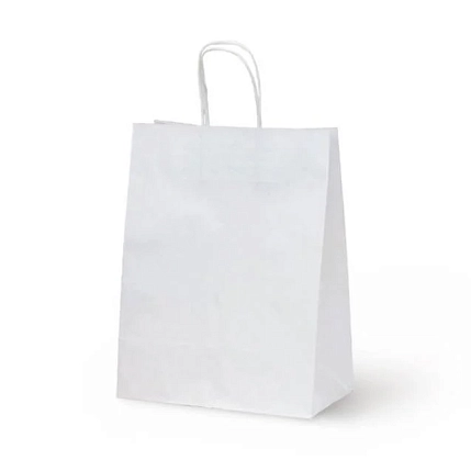 Пакет бумажный белый, фото 1.