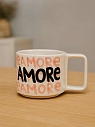 Кружка ручной работы РУКИ В ГЛИНЕ «Amore», белая, керамика, 350 мл, превью фото 3