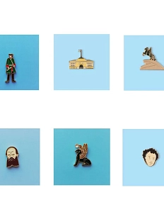 Набор металлических значков Heart of Moscow «Санкт-Петербург №1», 6 шт, серия Петербург