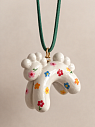 Подвеска ручной работы Счастливые истории «Лошадка» с цветами, полимерная глина, превью фото 1